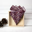 Men's Cotton Floral Print Pocket Square, Wine (Color F47)