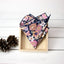 Men's Cotton Floral Print Pocket Square, Quartz (Color F52)