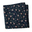 Men's Cotton Floral Print Pocket Square, Navy (Color F57)