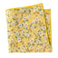 Men's Cotton Floral Print Pocket Square, Yellow (Color F61)