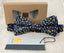 Men's Cotton Floral Print Bow Tie, Navy (Color F11)