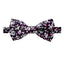 Men's Cotton Floral Print Bow Tie, Purple (Color F20)