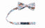 Men's Floral Cotton Suspenders and Bow Tie Set, Blue Pink Sage (Color F27)