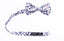 Men's Cotton Floral Print Bow Tie, Blue/Pink (Color F28)