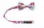 Men's Cotton Floral Print Bow Tie, Blue/Red (Color F30)