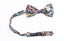 Men's Cotton Floral Print Bow Tie, Black/Mauve (Color F36)