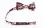Men's Floral Cotton Suspenders and Bow Tie Set, Burgundy (Color F37)