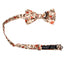 Men's Floral Cotton Suspenders and Bow Tie Set, Sienna (Color F43)