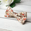 Men's Floral Cotton Suspenders and Bow Tie Set, Sienna (Color F43)