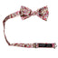 Men's Cotton Floral Print Bow Tie, Cinnamon (Color F46)