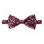 Men's Cotton Floral Print Bow Tie, Wine (Color F47)
