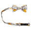 Men's Cotton Floral Print Bow Tie, Marigold (Color F49)