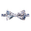 Men's Cotton Floral Print Bow Tie, Steel Blue (Color F54)
