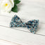 Men's Floral Cotton Suspenders and Bow Tie Set, Blue (Color F58)