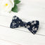 Men's Floral Cotton Suspenders and Bow Tie Set, Navy (Color F66)