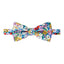 Men's Cotton Floral Print Bow Tie, Blue/Yellow (Color F70)