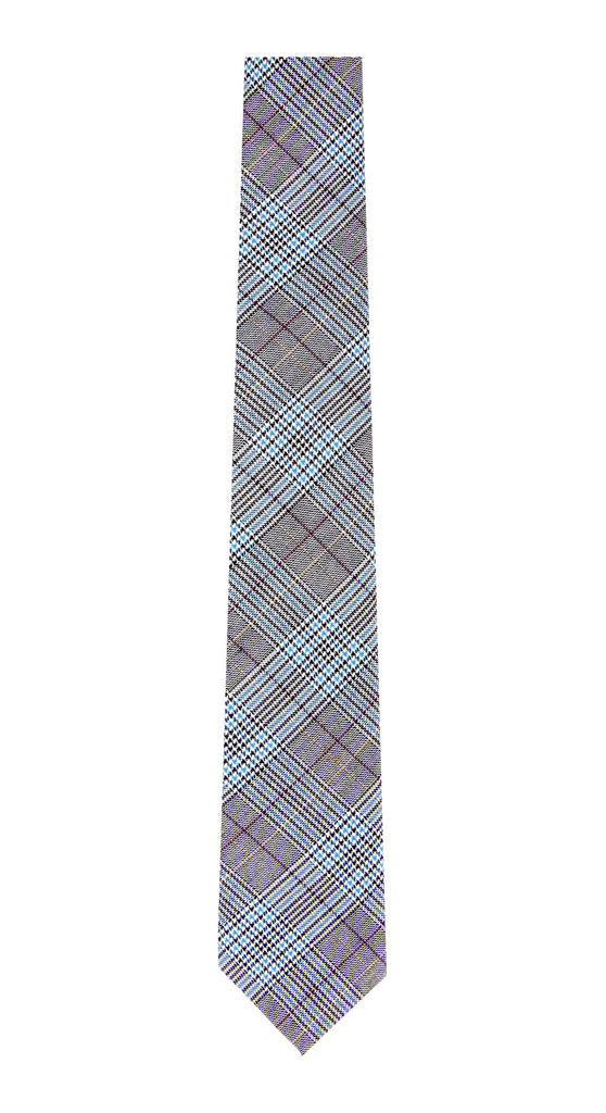 Men's Brown/Blue Plaid Tie (Color 07)