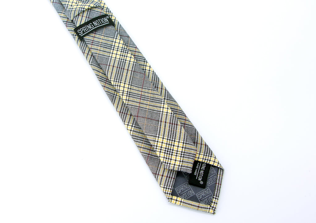 Men's Brown/Yellow Plaid Tie (Color 08)