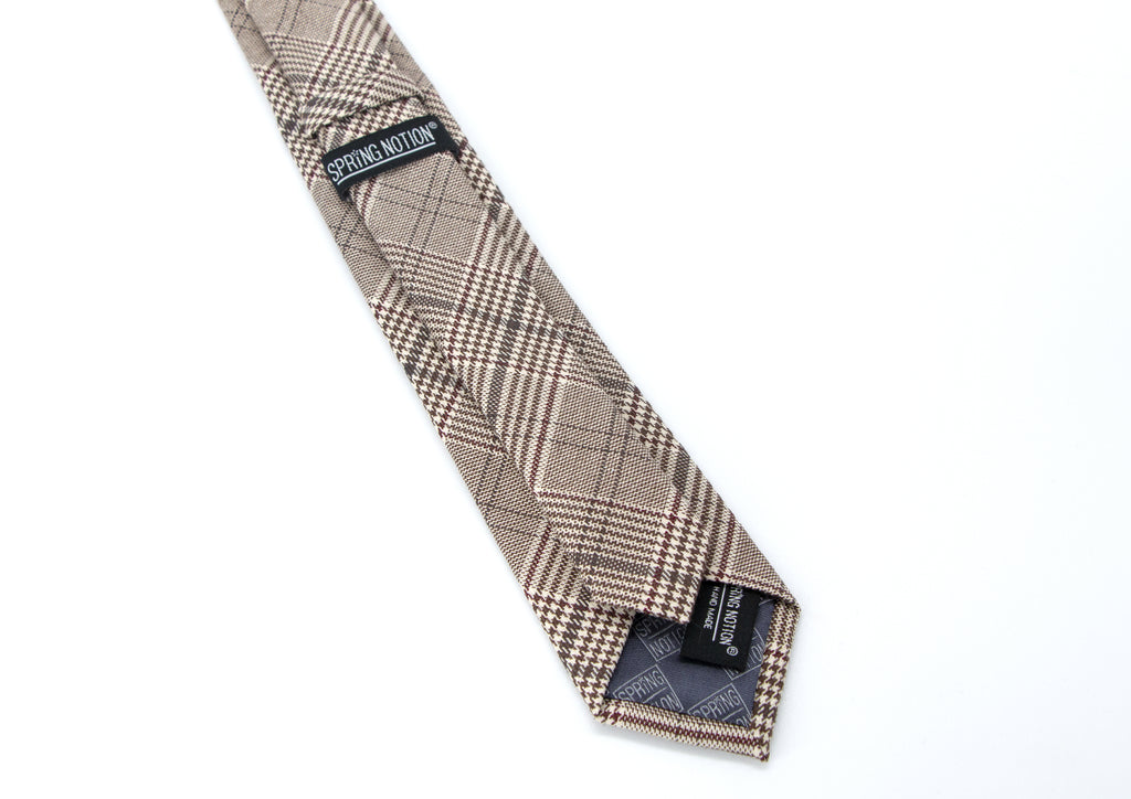 Men's Brown/Tan Plaid Tie (Color 10)