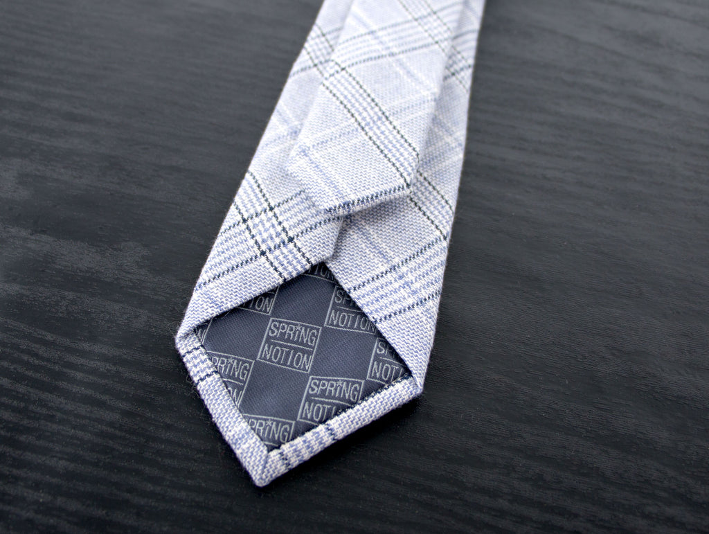 Men's Light Blue Plaid Tie (Color 04)