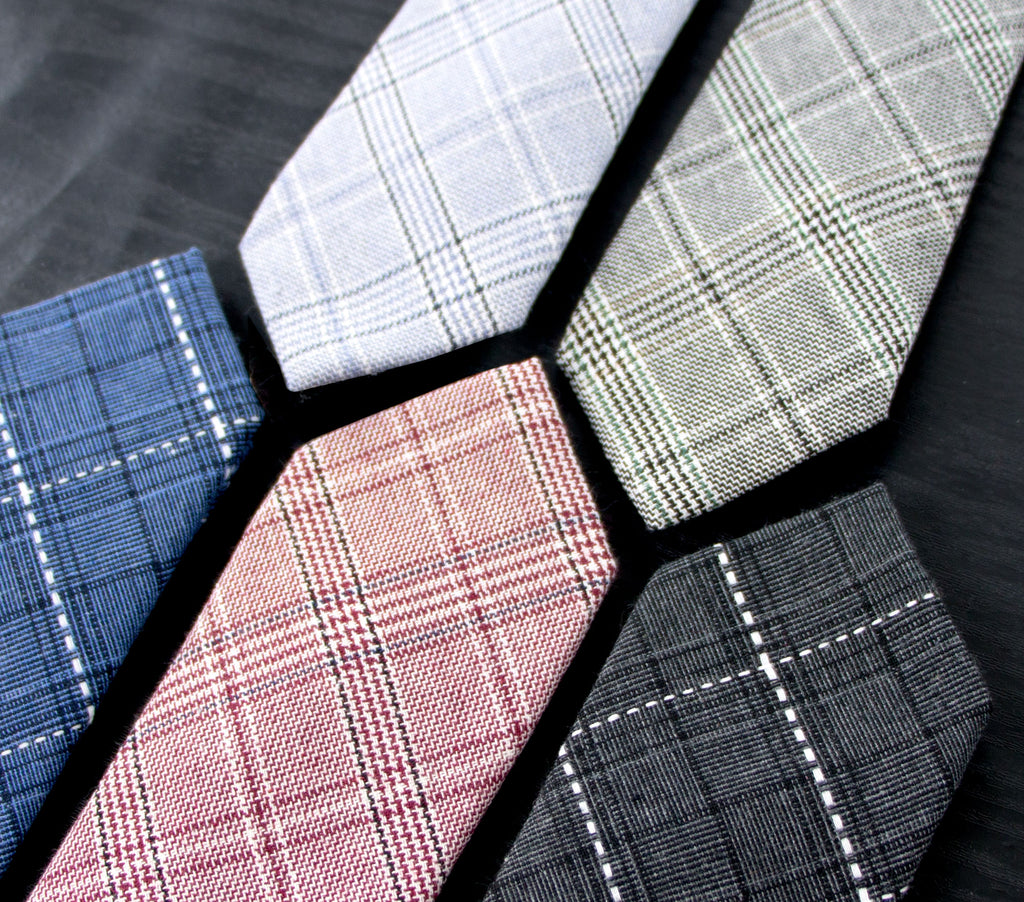 Men's Brown/Tan Plaid Tie (Color 10)