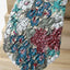 Men's Salt Shrinking Seersucker Cotton Floral Print Necktie, Blue Tan (Color FS01)