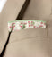 Men's Salt Shrinking Seersucker Cotton Floral Print Pocket Square, Beige Sage Red (Color FS08)
