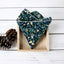 Men's Salt Shrinking Seersucker Cotton Floral Print Pocket Square, Black Green (Color FS09)