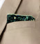 Men's Salt Shrinking Seersucker Cotton Floral Print Pocket Square, Black Green (Color FS09)