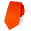 men's skinny burnt orange linen tie