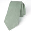 men's skinny sage green linen tie