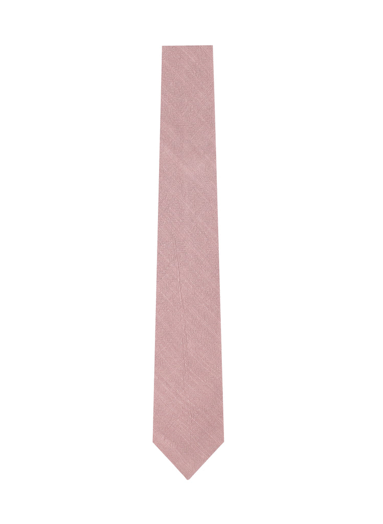 men's skinny rose linen tie