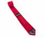 men's skinny burgundy linen tie with Spring Notion branding