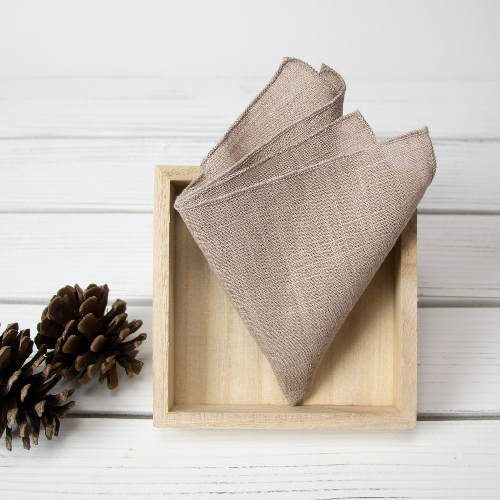 Men's Linen Blend Pocket Square Handkerchief
