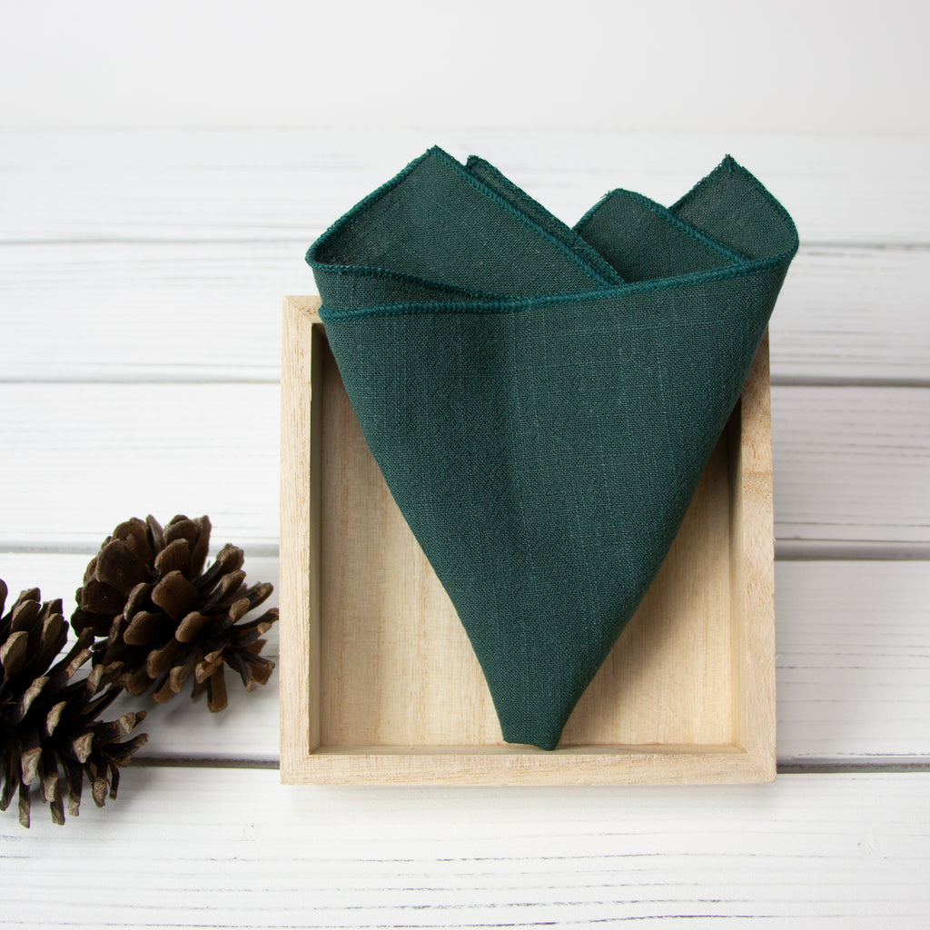 Men's Linen Blend Pocket Square Handkerchief