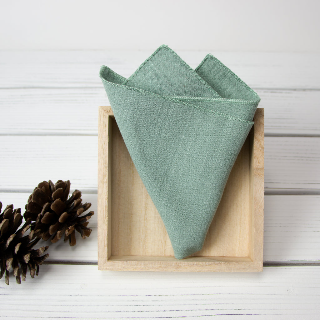 Men's Linen Blend Pocket Square Handkerchief