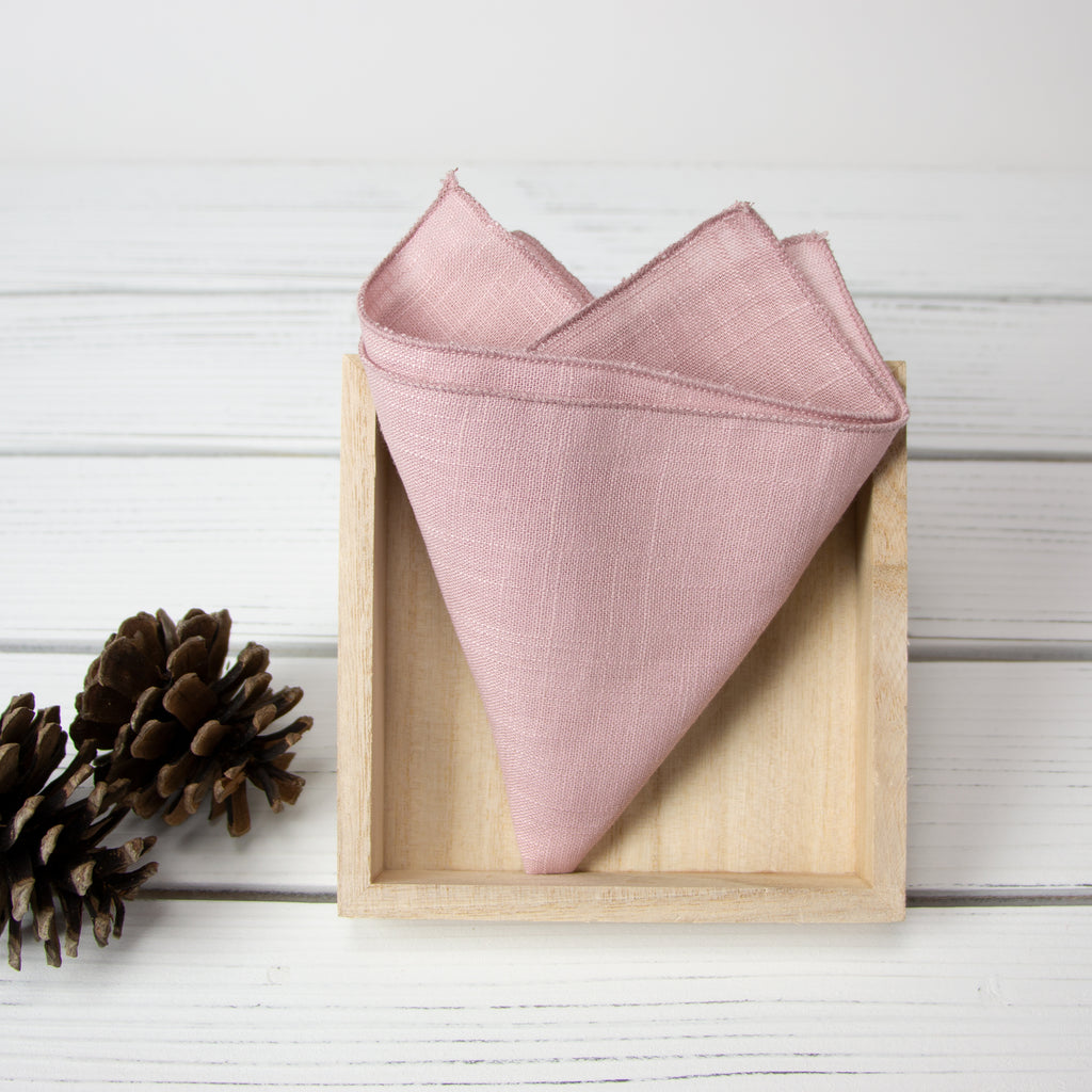 Men's Linen Blend Pocket Square Handkerchief