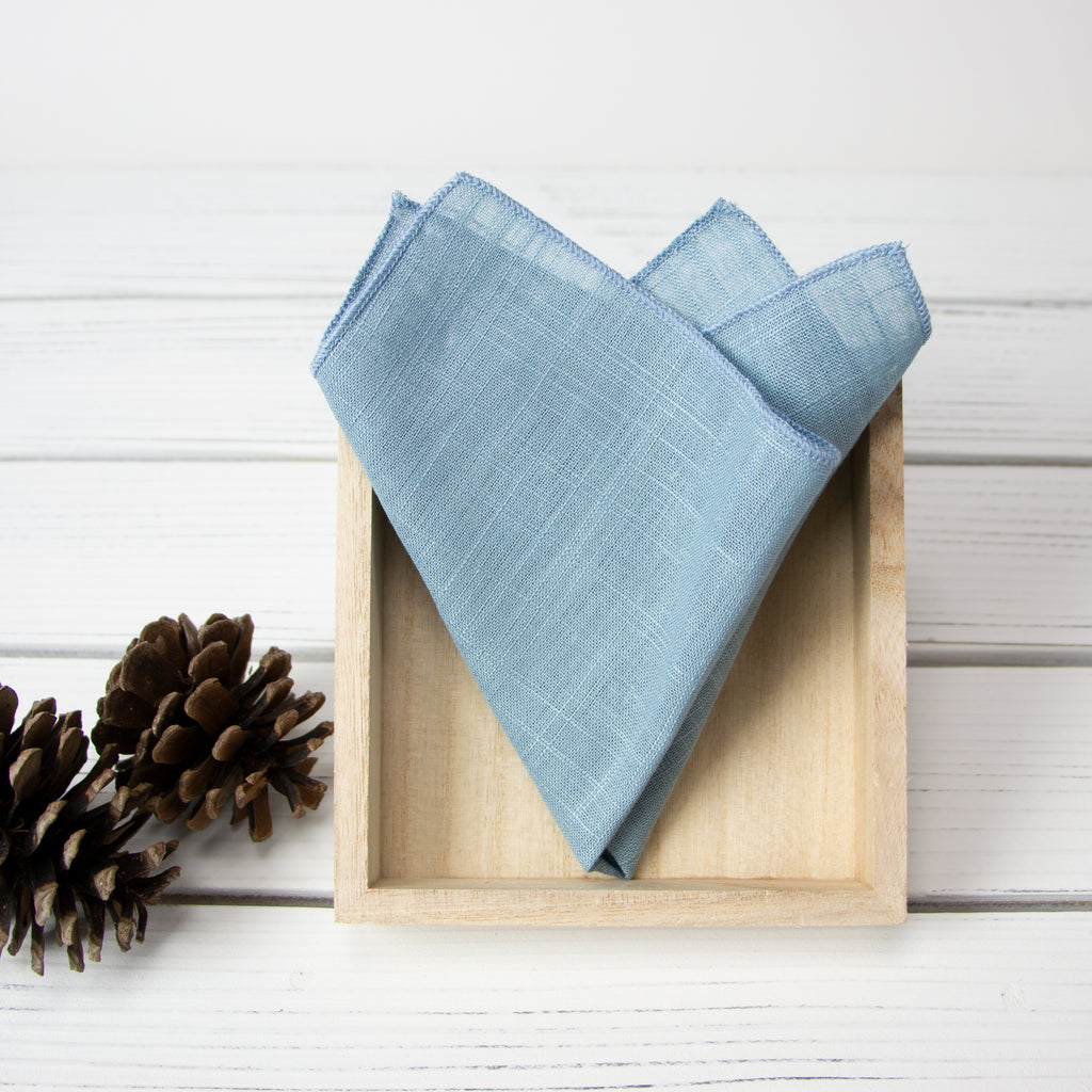 Men's Linen Blend Pocket Square Handkerchief