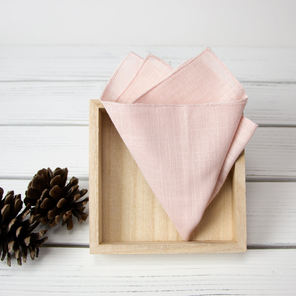 Men's Linen Blend Pocket Square Handkerchief