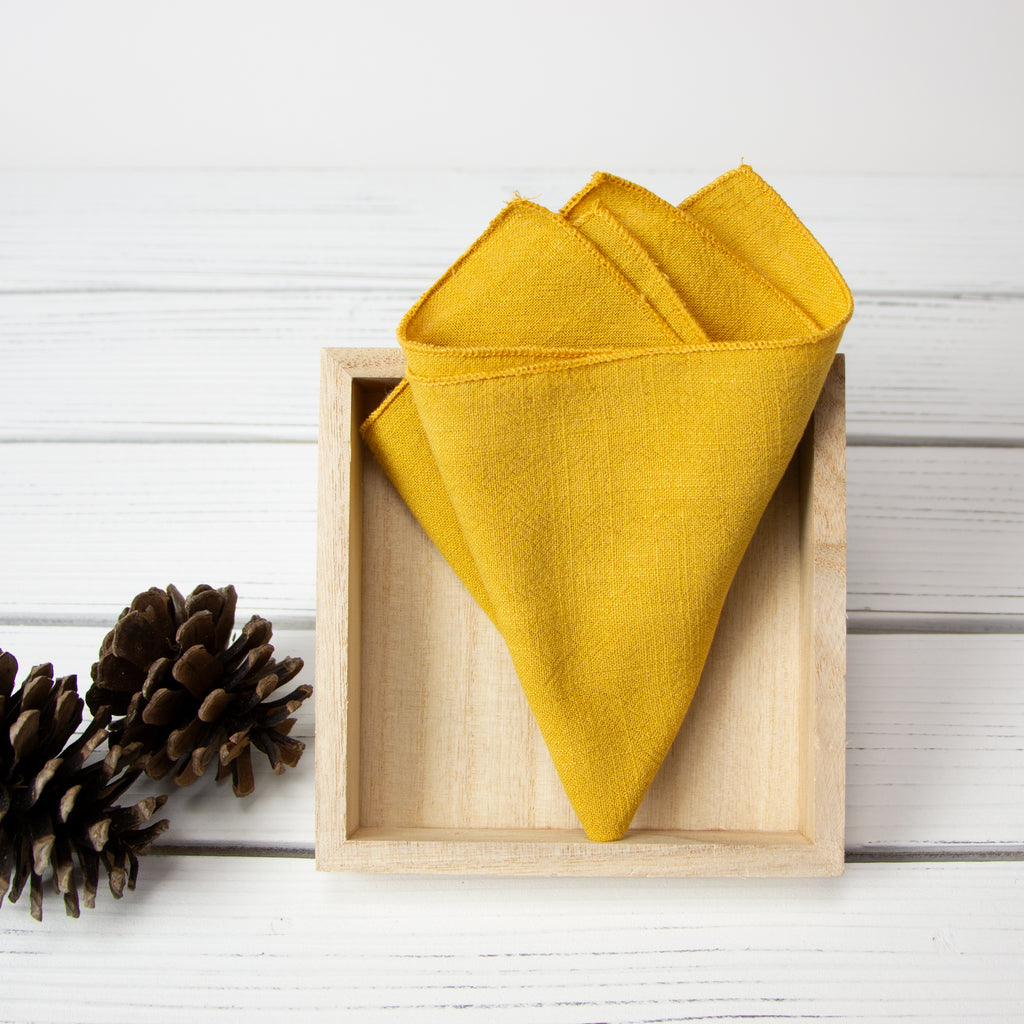 Men's Linen Blend Pocket Square Handkerchief