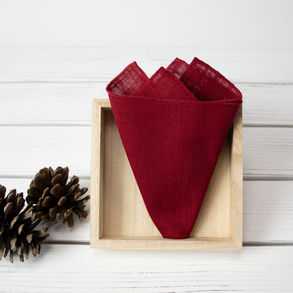 Men's Linen Blend Pocket Square Handkerchief