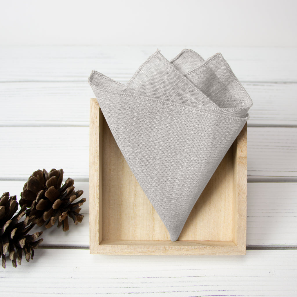 Men's Linen Blend Pocket Square Handkerchief
