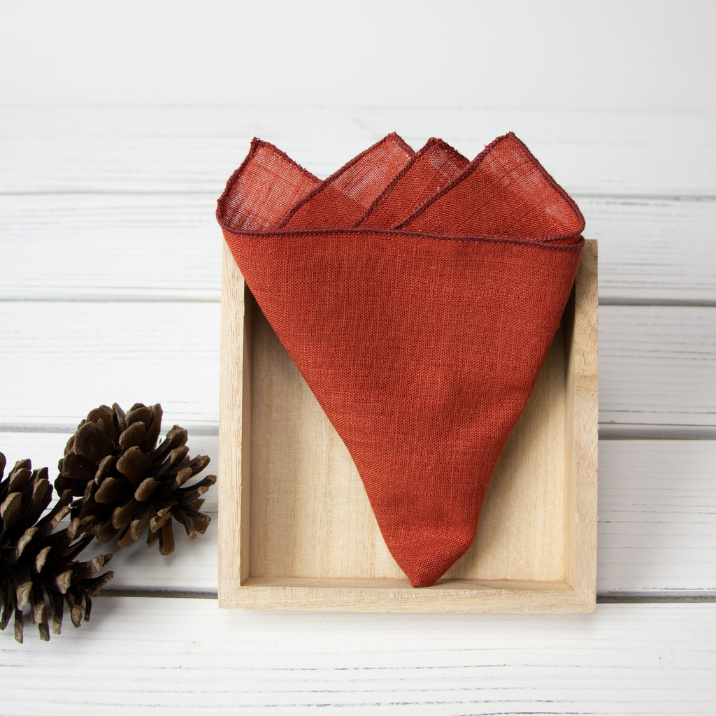 Men's Linen Blend Pocket Square Handkerchief
