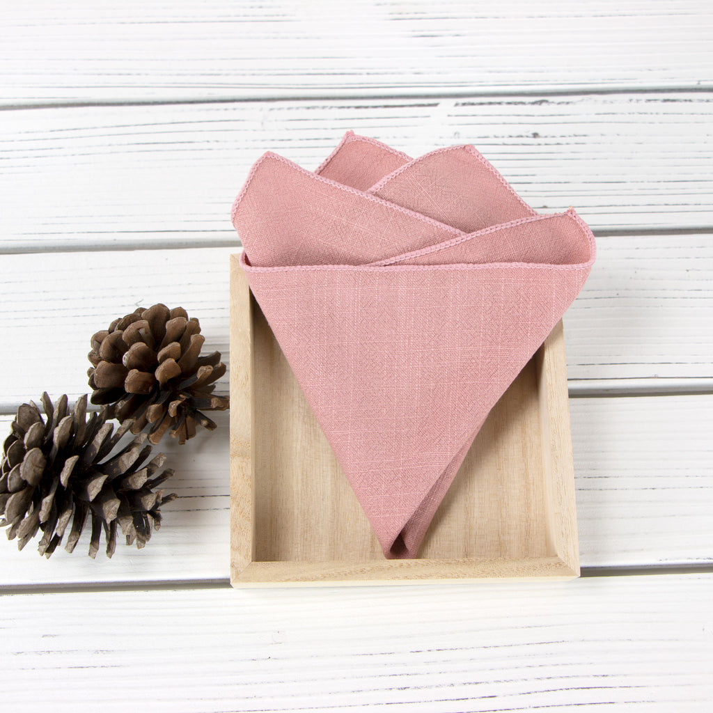 Men's Linen Blend Pocket Square Handkerchief