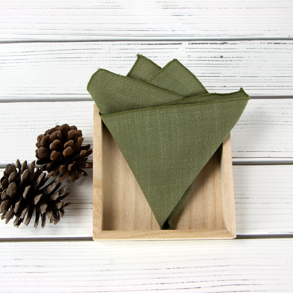 Men's Linen Blend Pocket Square Handkerchief