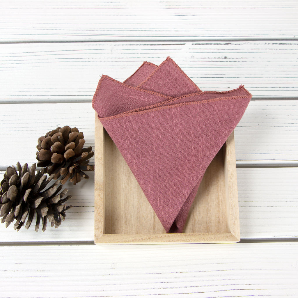 Men's Linen Blend Pocket Square Handkerchief