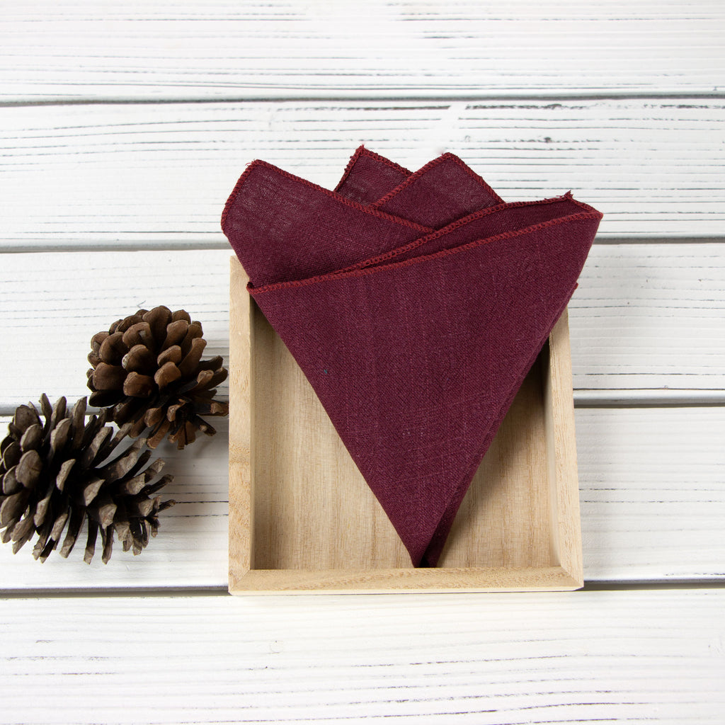 Men's Linen Blend Pocket Square Handkerchief