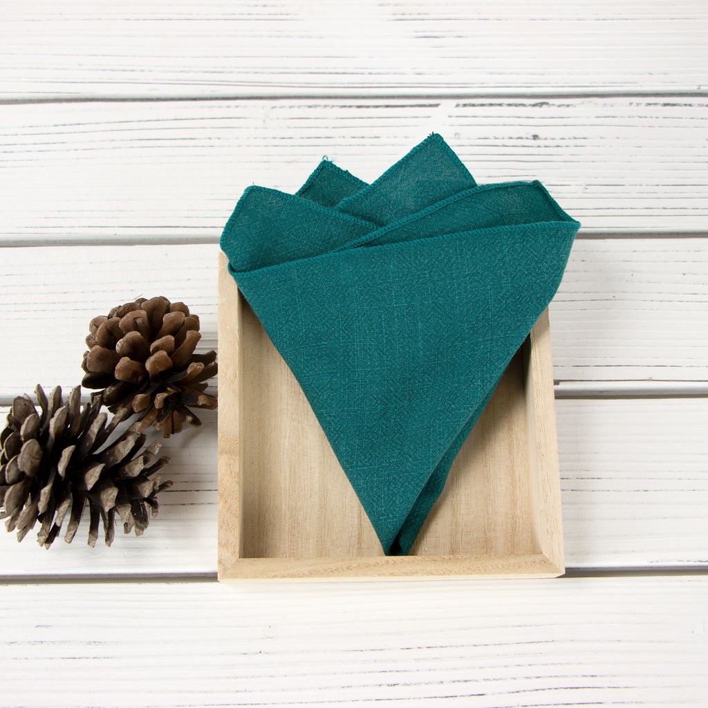 Men's Linen Blend Pocket Square Handkerchief