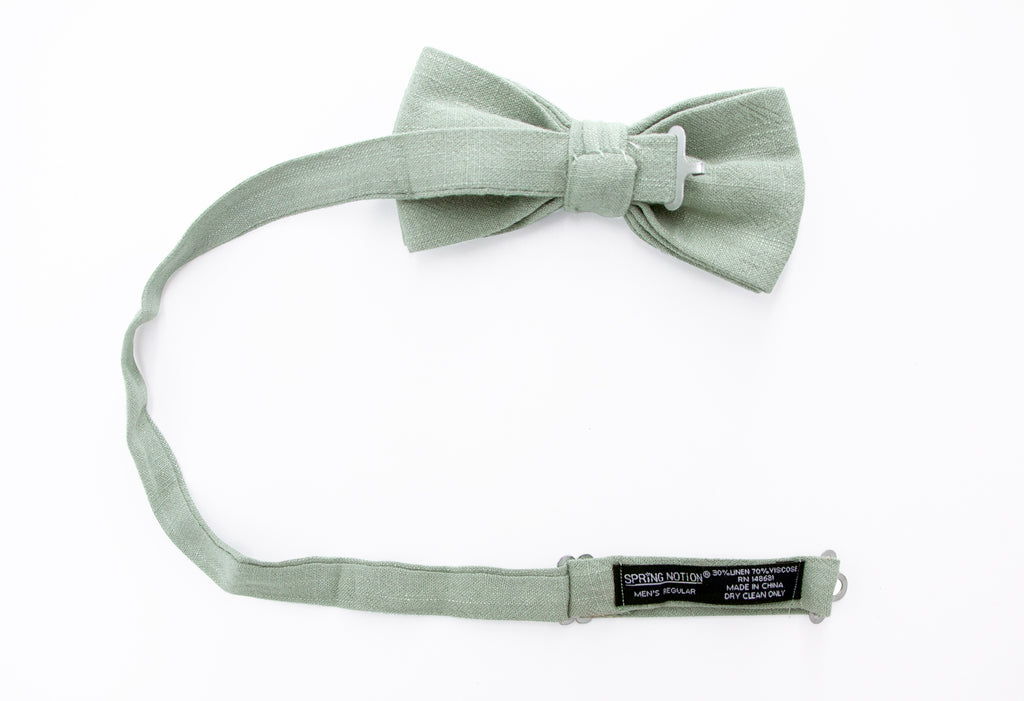 Men's Linen Blend Pre-tied Bow Tie