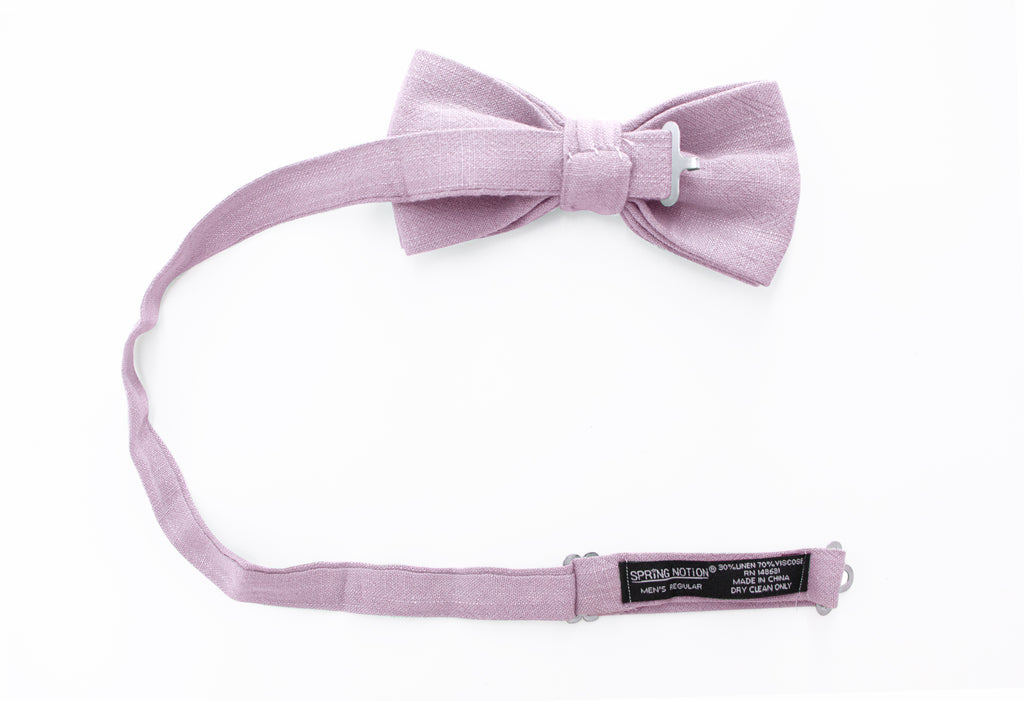 Men's Linen Blend Pre-tied Bow Tie